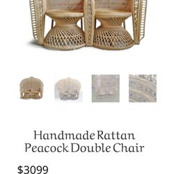 Rattan Double Peacock Chair 