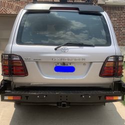 Land Cruiser LX 470 Rear Dual Swing Out bumper Tow Hitch RH Tire LH Gas