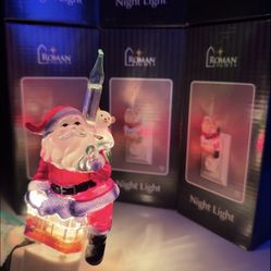 Santa chimney bubble night