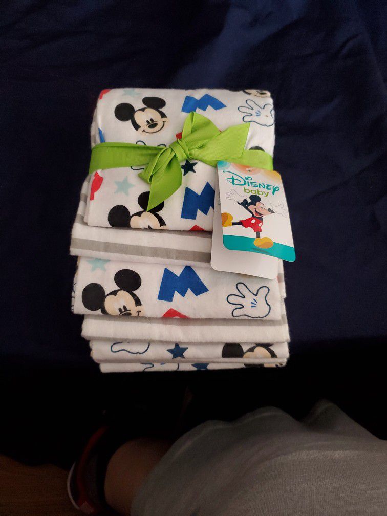 Disney Mickey Mouse Flannel Baby Blankets 