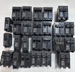 Lot Of 25 Mixed Circuit Breakers 