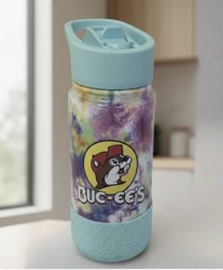Buc-Ees Tie-Dye Stainless Steel Insulated 16Oz Water Bottle With Straw Lid