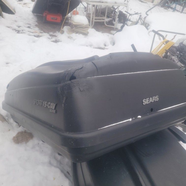 Broken Roof Boxes No Locks No Hard wears,usable After Repair By Tape Work.