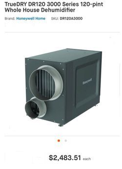Honeywell Dehumidifier DR120 3000 120 Pint