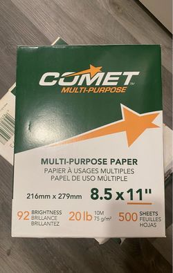Comet Multi-Purpose Paper 8.5x11 500 Sheets 3 pack