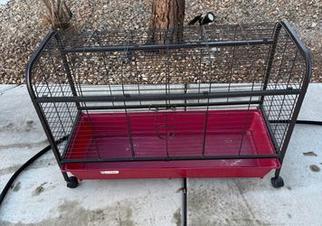 Small Animal Cage on Rolling Wheels
