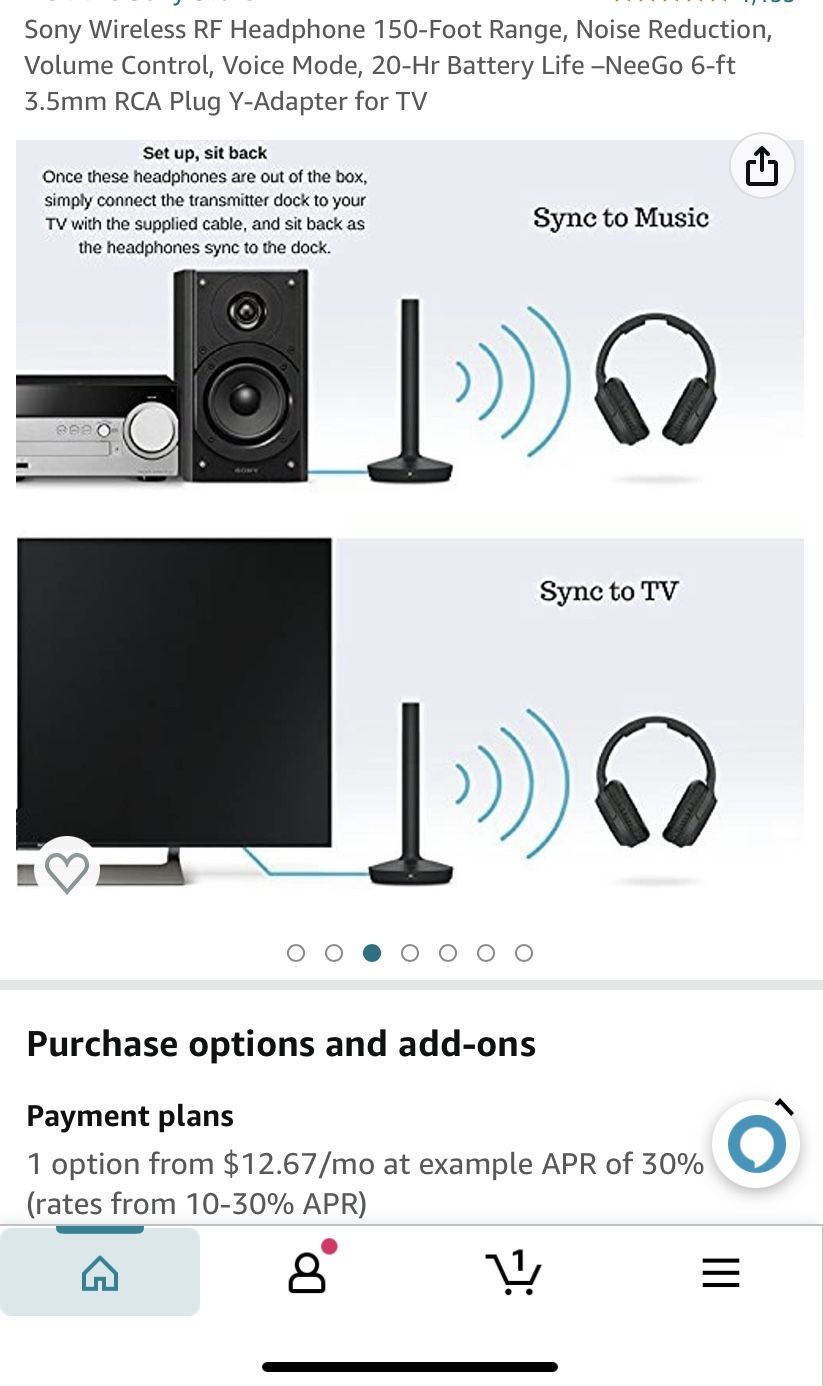 Sony Wireless Entertainment Headphone MDRRF985RKVersion New in Package.