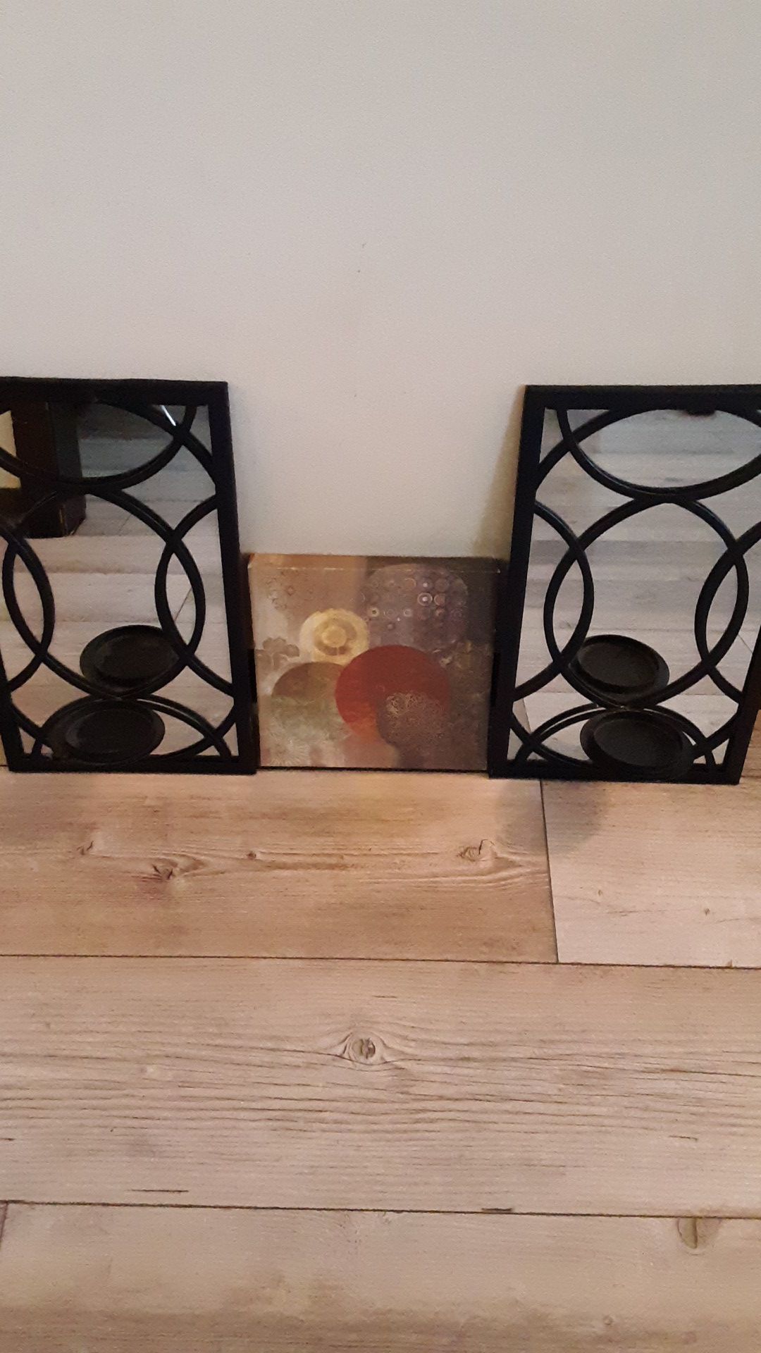 Candle holder and wall art