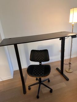 Black Electric Standing Desk, 63 x 24 Inch