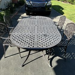 Cast iron patio set