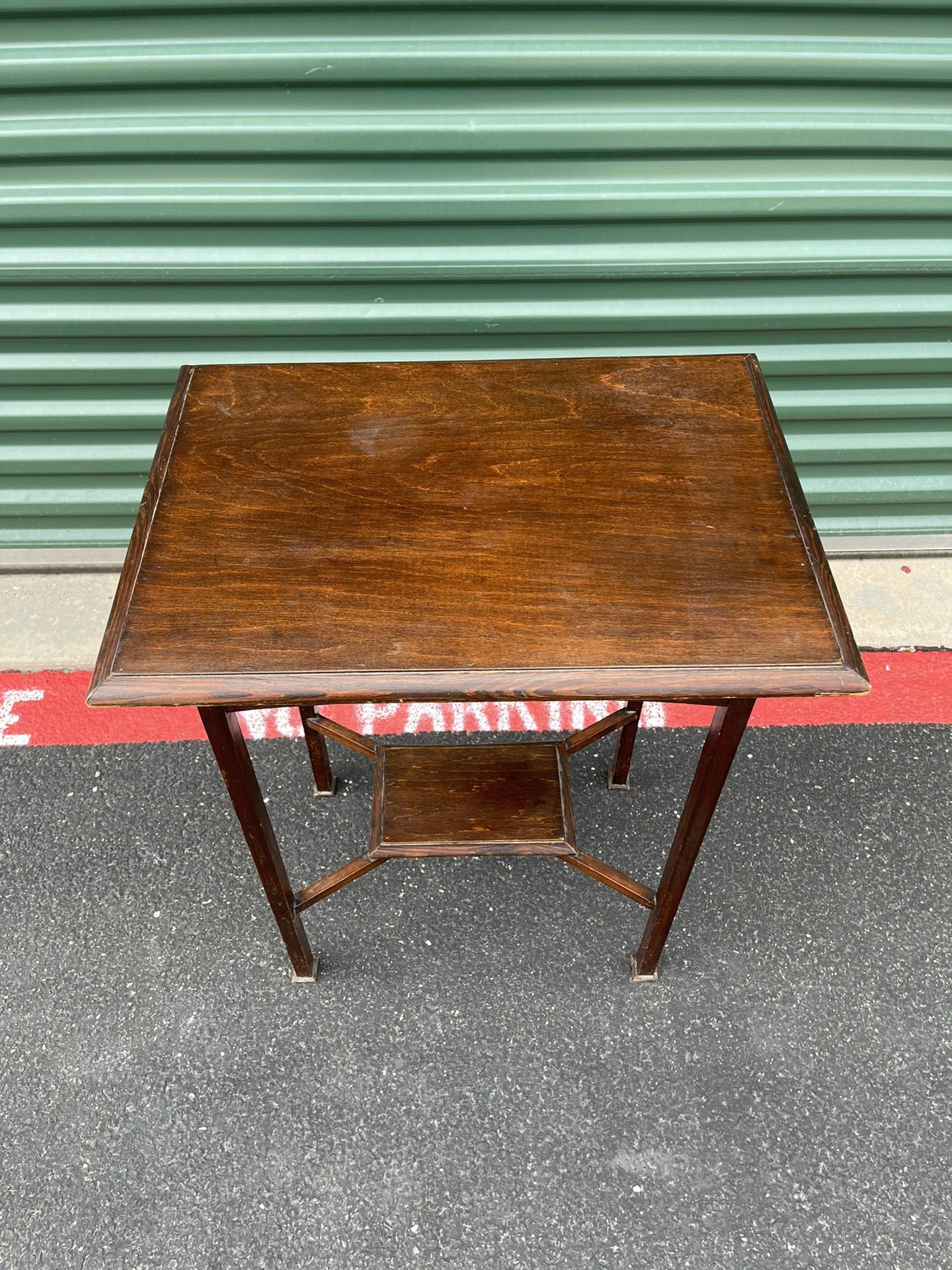 Antique Oak Wood Side Table 