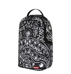 Sprayground Black Graffiti Print Backpack