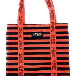 NEW PINK Victoria’s Secret Striped Tote Bag Blue/Red Limited Edition