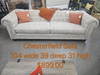 Chesterfield Sofa – 104" Wide We are located at 2811 East Bell road. Another Time Around Furniture.