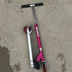 Pink razor scooter
