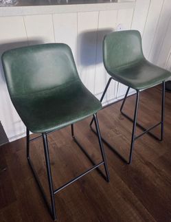 Green Bar Stools (Set of 2)