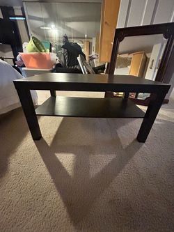 Black wood coffee table