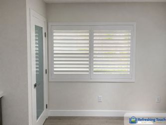 Plantation Shutters Bright White Custom Made 909‑681‑7003