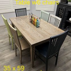 Table W6 Chairs We are located at 2811 East Bell road. Another Time Around Furniture.
