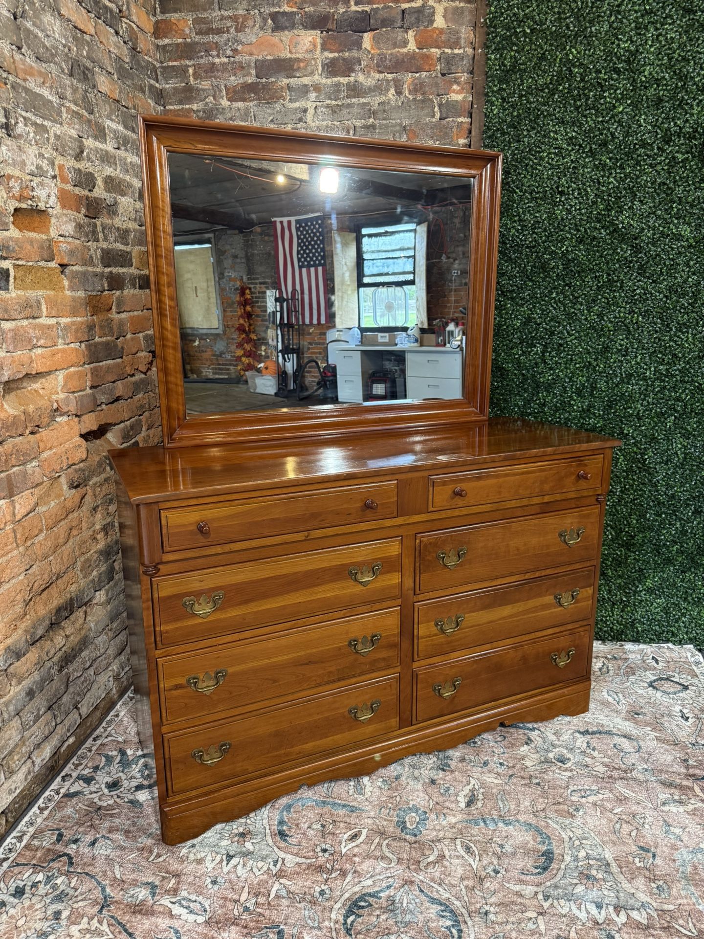 Cherry Dresser w/ Mirror - Free Delivery