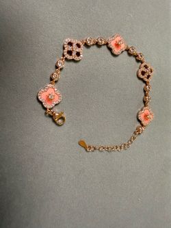 Sparkling Floral CZ Bracelet – Rose Gold Tone