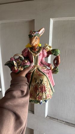 Hand-Painted Ceramic Rabbit Figurine