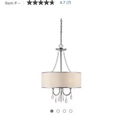 Clarissa Crystal Pendant Drum Lamp