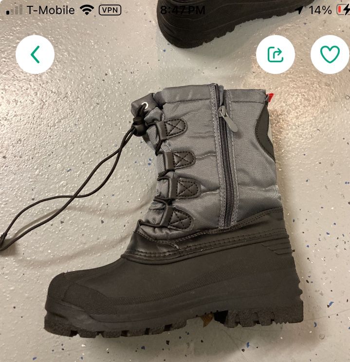 Snow Boots Size 2 Kids