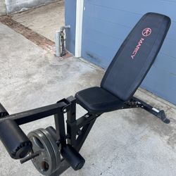 Workout Bench With two 50lb Weights