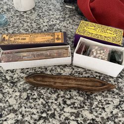 Incense Set, Base With 90 Sticks And 90 Cones, India 