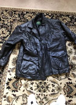Men" leather coat XL