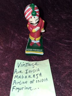 Vintage Air India Maharaja Airline of India figurine. Excellent condition! All cells final.