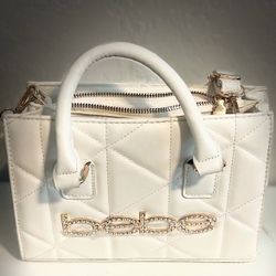 Bebe Classy White Overshoulder Purse