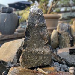 Drilled & Pre-plumbed Outdoor Basalt Water Fountain