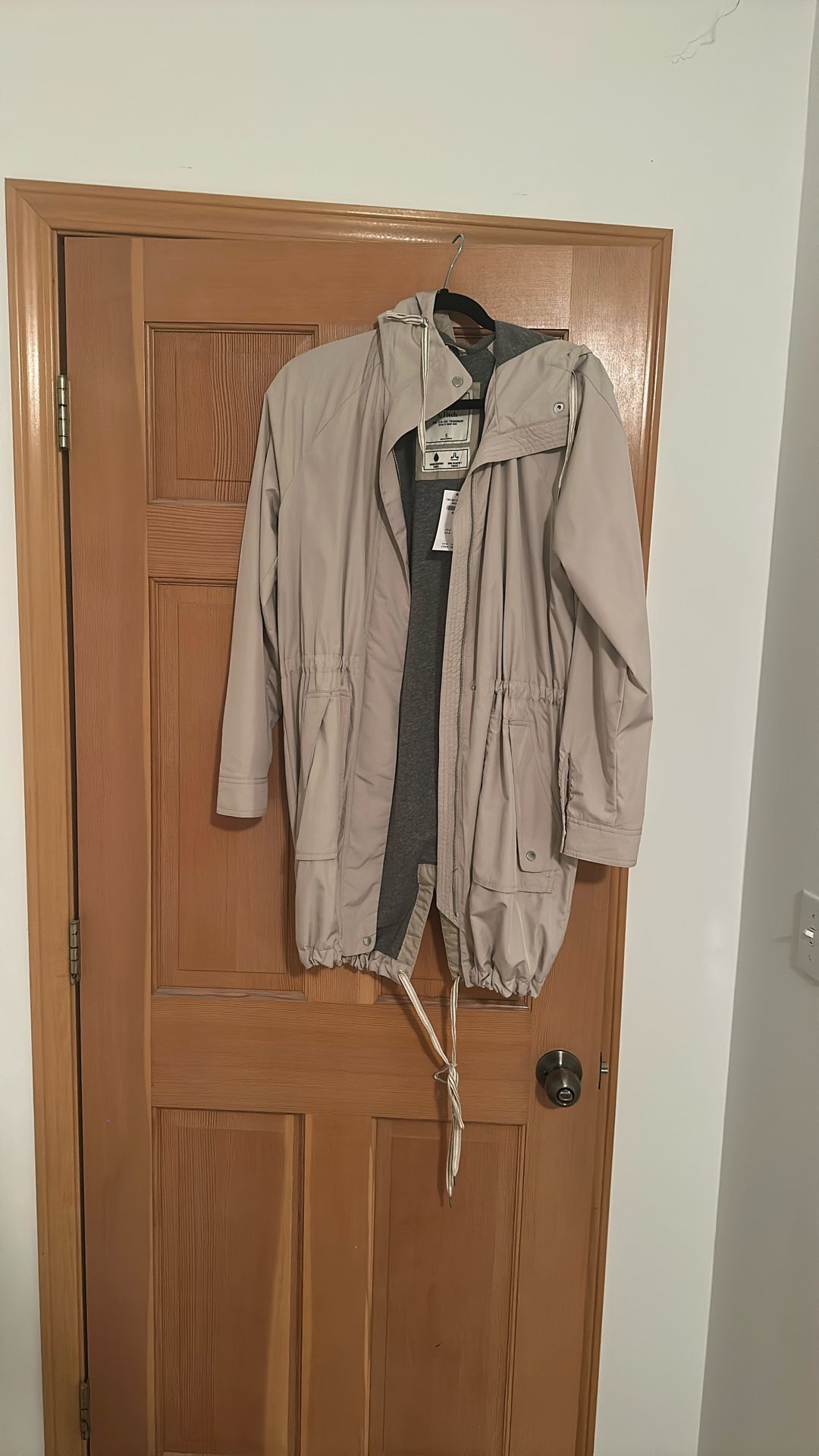 Abercrombie tan rain jacket trench 