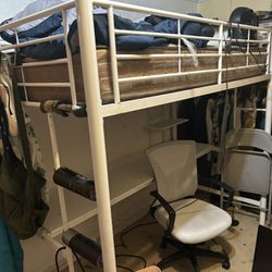 Twin loft bed with desk