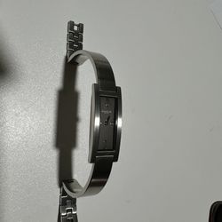 Kenneth Cole Tank Watch Women Silver Tone Gray Dial Stainless New Battery 
