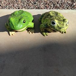Ceramic Frogs Outdoor Decor 