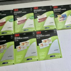 NEW 830 Ink- Jet Printed Business Cards, ID Cards, Place-cards etc. 3M Office Supplies 7 Packages