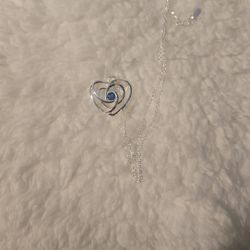 Heart Shaped Silver Necklace