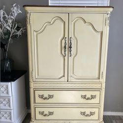Vintage French Provincial Armoire 