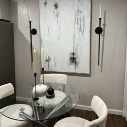 Table, Canva And Wall Candle Holder 