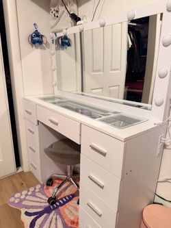 Glass top Vanity