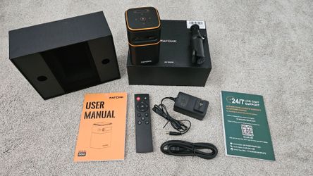 FATORK Mini Projector --5G WiFi, Bluetooth, HD 1080p DLP