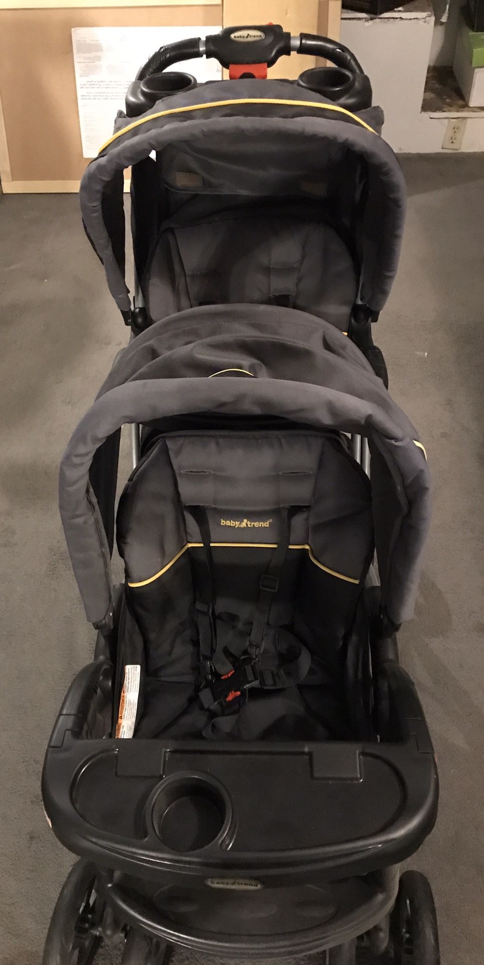 Sit and stand double stroller