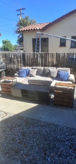 Sofa. End table and dining table all for 150.00