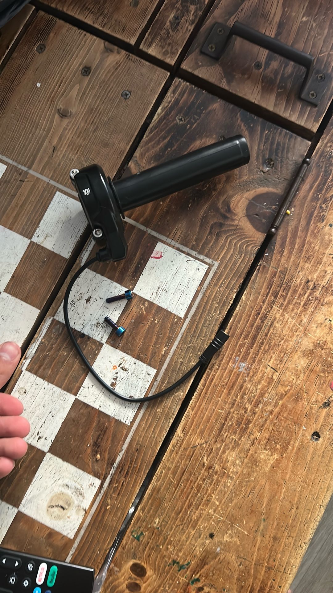 Brand New Surron Throttle With Burnt Blue Titanium Screws