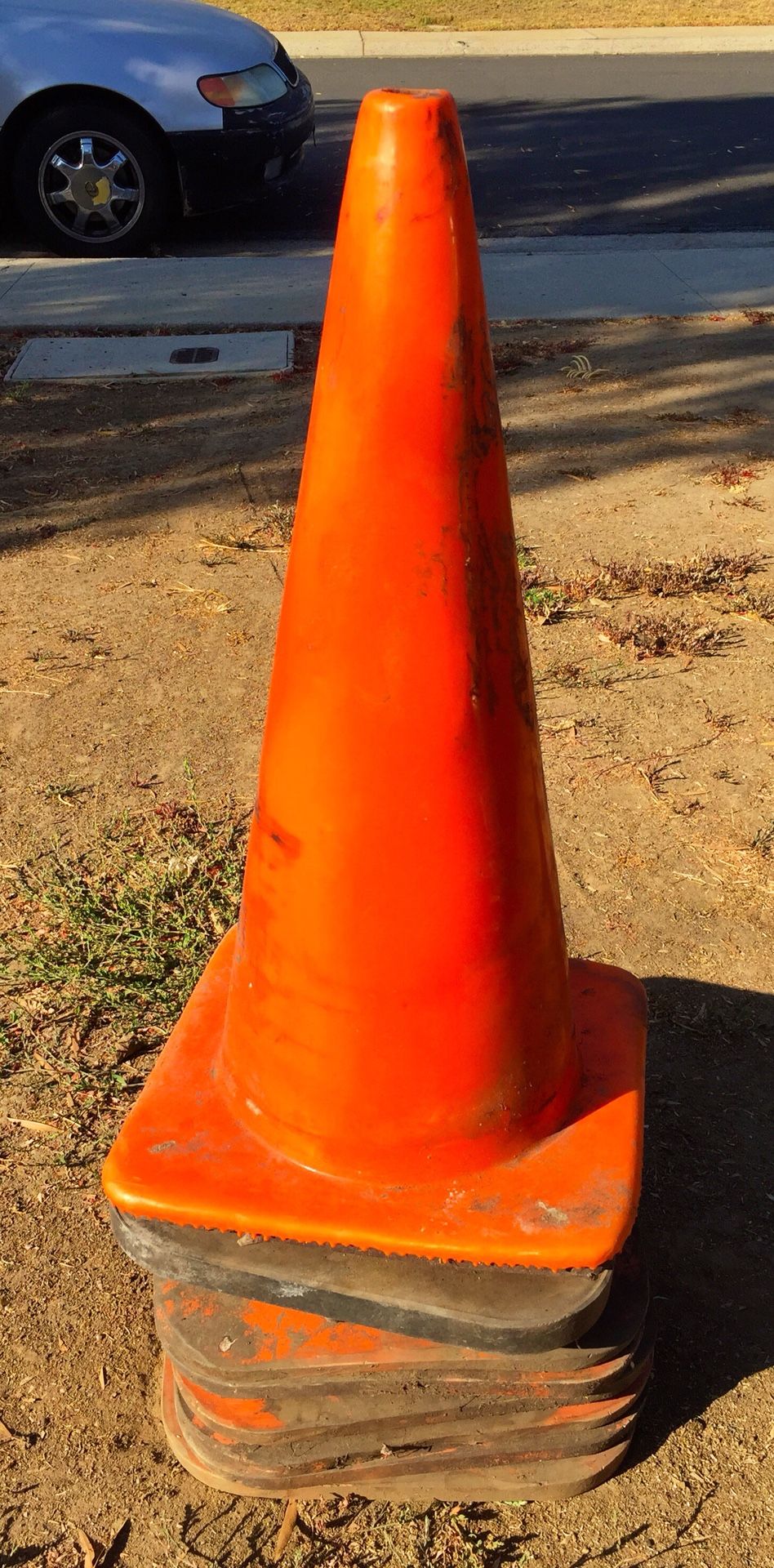 Traffic safety cones used. (8) total