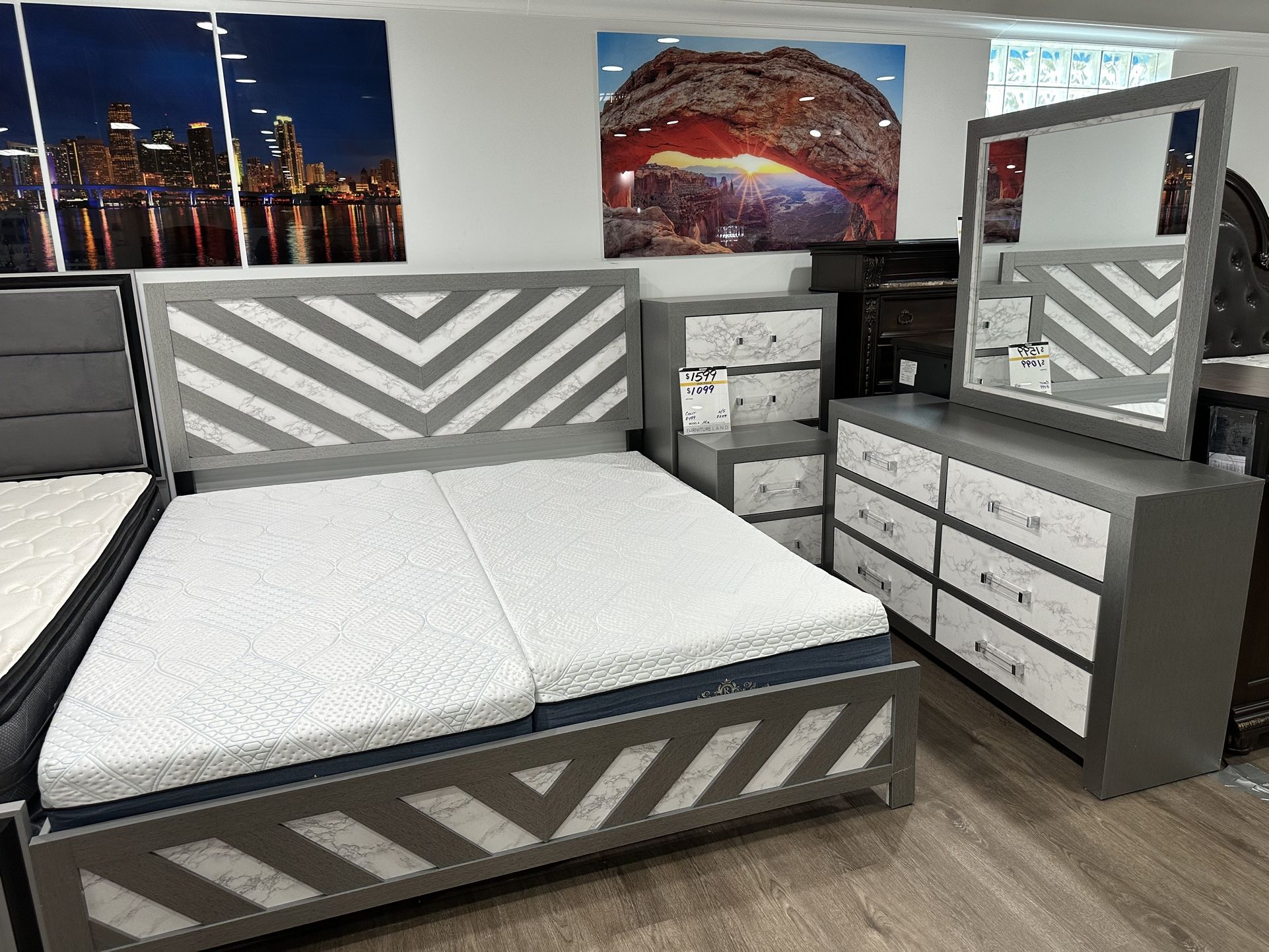 Beautiful Five Piece Bedroom Set On Sale $799