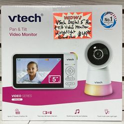 VTech Digital 5” Pan & Tilt Video Monitor W/ Night Light Brand New 